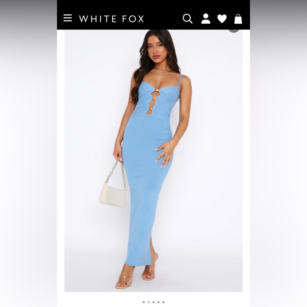 White Fox break it off Maxi dress in Black. Size XS